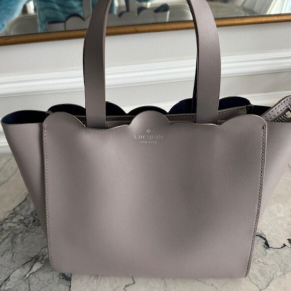 Kate Spade Smooth Taupe Leather Tote Crossbody. Medium sized. EUC. - Picture 1 of 7
